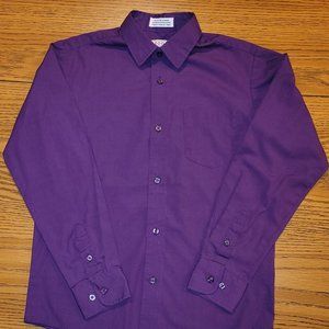 Izod Purple Dress shirt Youth 12 (#K0104)